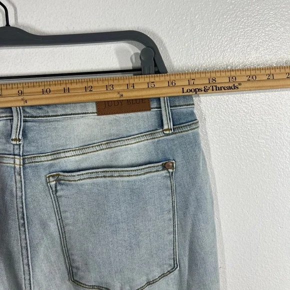 Judy Blue Womens Boot Cut Jeans‎ Size 14W Light Wash Stretch Denim JB82552LT-PL - Picture 7 of 10